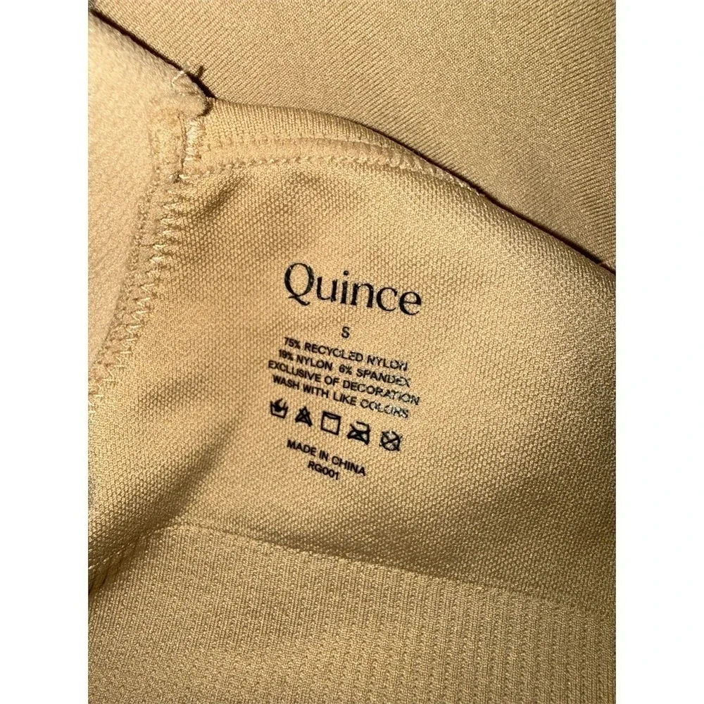 Quince Seamless Nursing Wireless Comfort Bra Womens Size S Beige Nude Full